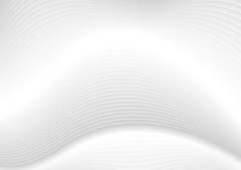 Abstract white grey waves and lines pattern Stock Illustration