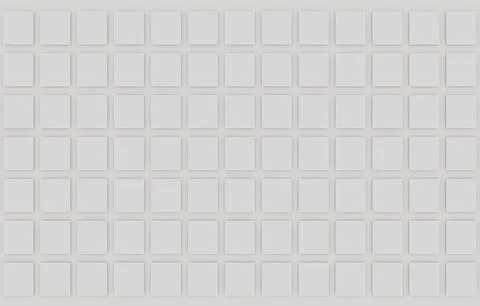 Abstract white grid background with 3d square tiles Stock Illustration