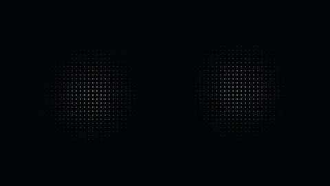 Abstract white halftone dot matrix animation on a black background Stock Footage 336636726