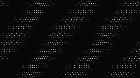 Abstract white halftone dot wave pattern on black background Stock Footage 335875792