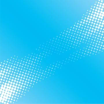 Abstract white halftone pattern on blue background Stock Illustration