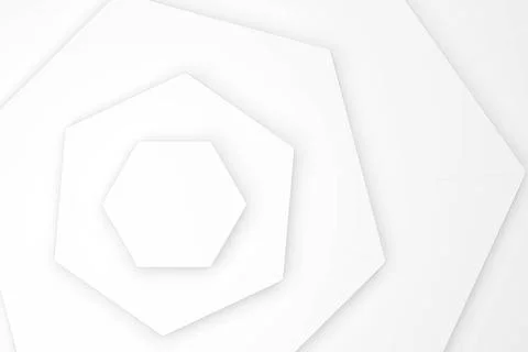 Abstract white hexagon pattern as background - 3D Illustration abstract wh... Stock Photos