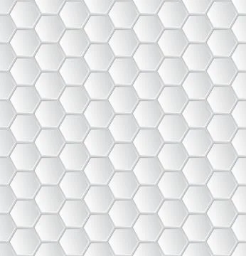 Abstract white hexagon pattern wallpaper Stock Illustration