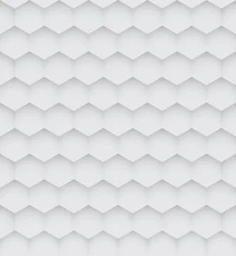 Abstract white hexagon seamless pattern Stock Illustration