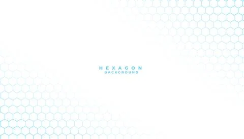 Abstract White Hexagon Technology Background with Blue Honeycomb Pattern Stock Illustration
