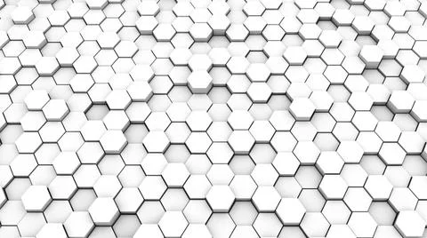 Abstract white Hexagonal Abstract white Hexagonal. Computer generated 3d r... Stock Photos