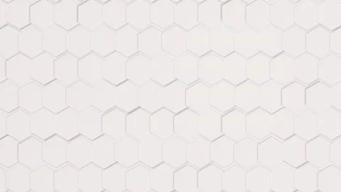 Abstract white hexagonal pattern with subtle lighting variations Stock Footage 327338529