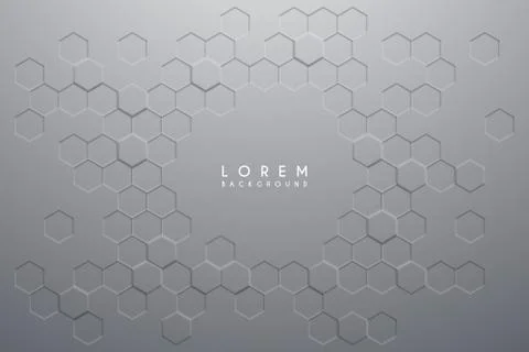 Abstract white hexagonal surface background Stock Illustration