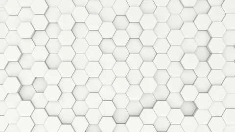 Abstract white hexagons moving background. Stock Footage 118293181