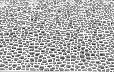 Abstract white honeycomb grid structure. 3d illustration,rendering  backgroun Stock Illustration