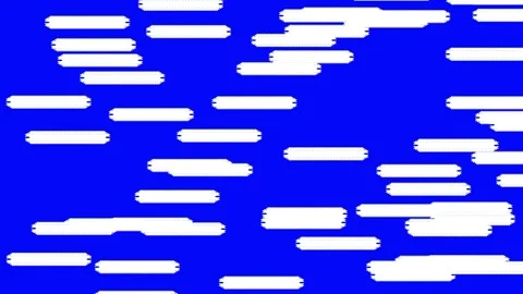 Abstract white horizontal bars moving across a vibrant blue background Stock Footage 346012147