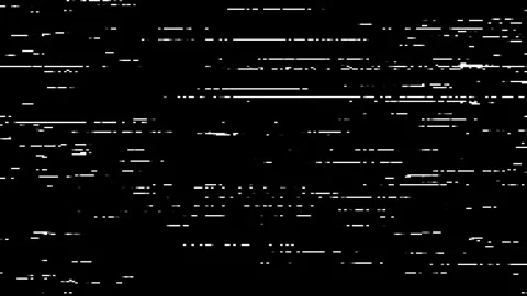 Abstract white horizontal broken lines moving on a black background Stock Footage 299725091