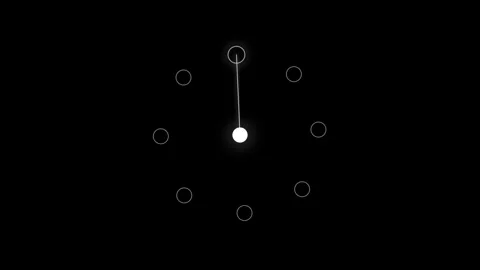Abstract white hud interface elements loading on black background Stock Footage 345630613