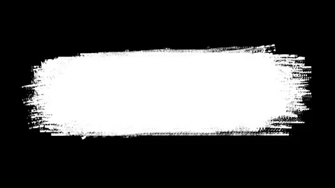 Abstract white ink brush strokes hand-painted on green screen background Stock Footage 329704563