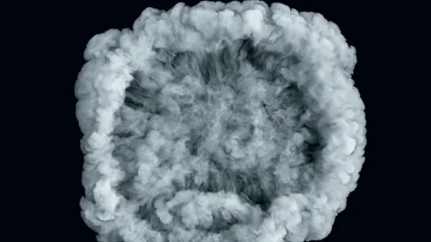 Abstract White Ink Cloud on Black Background Stock Footage 299244152