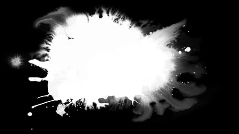 Abstract white ink drop Vidéo 329184808