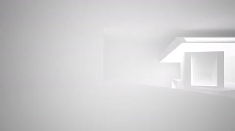Abstract white interior.  3D rendering. animation Stock Footage 55545075