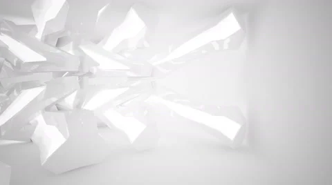 Abstract white interior.  3D rendering Stock Footage 58028986