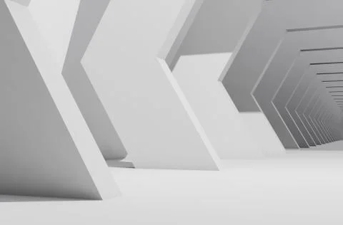 Abstract white interior background, empty hall Illustrazione stock