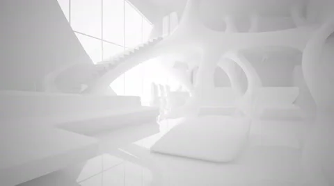 Abstract white interior Stock Footage 46466377