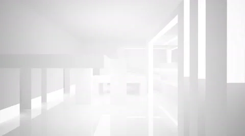 Abstract white interior Video stock 49323565