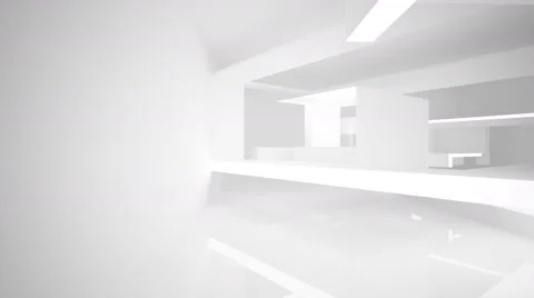 Abstract white interior Stock Footage 49926434