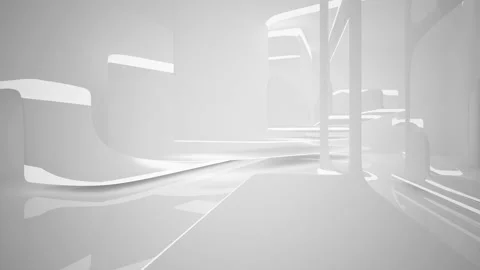 Abstract white interior .  Vídeos de archivo 96580628