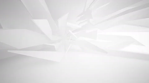 Abstract white interior of the future. Architectural background. Stock-Footage 64209535
