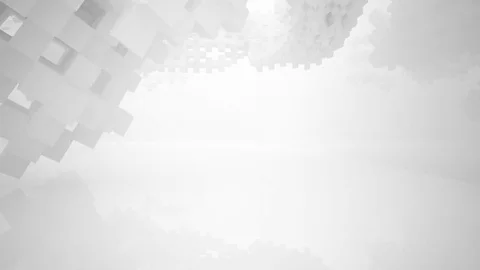 Abstract white interior of the future.  Vídeos de archivo 83066664