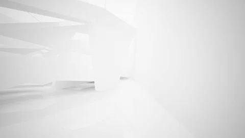 Abstract white interior of the future. Vídeo Stock 83160162