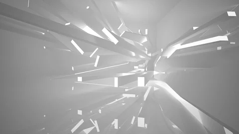Abstract white interior of the future, with neon lighting. Stock Footage 71248532