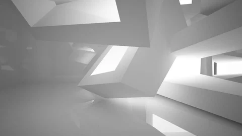 Abstract white interior of the future, with neon lighting. Stock-Footage 80545105