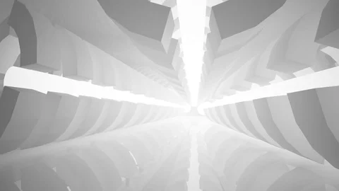 Abstract white interior of the future, with neon lighting. Видео 82237387