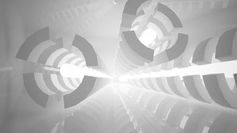 Abstract white interior of the future, with neon lighting. 動画素材 82237419