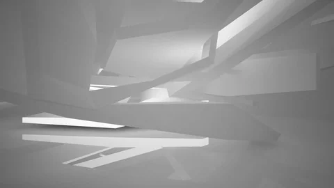 Abstract white interior of the future, with neon lighting. Stock-Footage 82558911