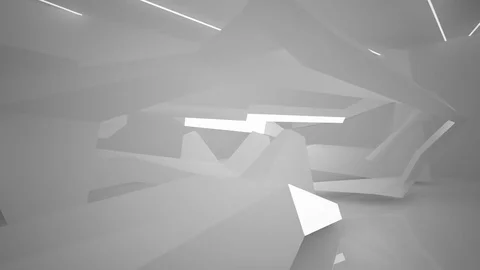 Abstract white interior of the future, with neon lighting. Stock Footage 83069631