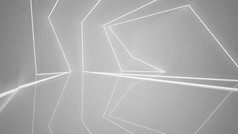 Abstract white interior of the future, with neon lighting.  Stock Footage 83357545
