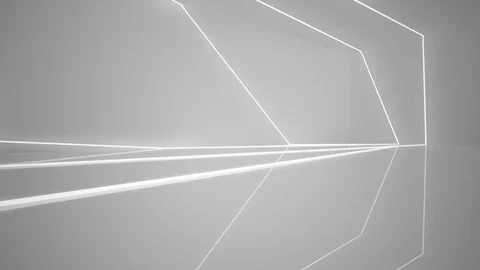 Abstract white interior of the future, with neon lighting.  Stock Footage 83377856