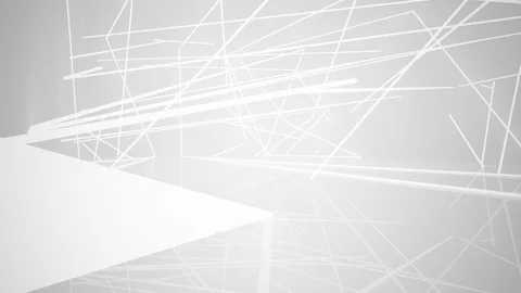 Abstract white interior of the future, with neon lighting.  動画素材 83387572