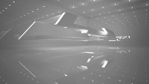 Abstract white interior of the future, with neon lighting. Stock Footage 83671613