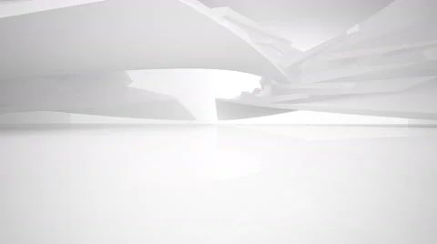 Abstract white interior highlights future. Architectural background. Видео 67914584