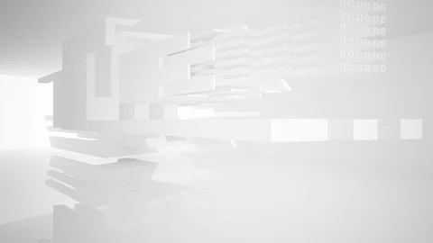 Abstract white interior highlights future. Architectural background. 動画素材 70769154