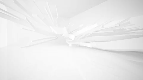 Abstract white interior highlights future. Architectural background. Stockbeeldmateriaal 71248531