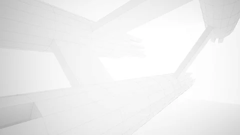 Abstract white interior highlights future. Architectural background. Vidéo 75874729