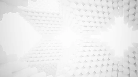 Abstract white interior highlights future. Architectural background. Видео 81735217