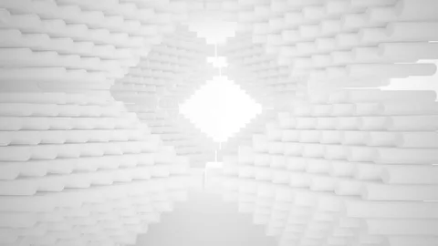 Abstract white interior highlights future. Architectural background. Video stock 81808602