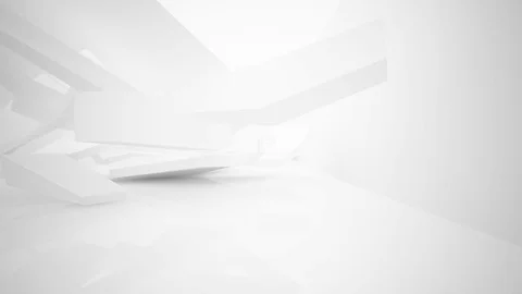 Abstract white interior highlights future. Architectural background. Video stock 82559934