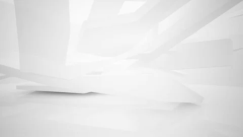 Abstract white interior highlights future. Architectural background. Vídeos de archivo 82559968