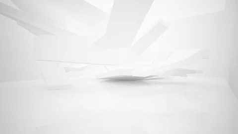 Abstract white interior highlights future. Architectural background. Stockbeeldmateriaal 82560020