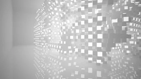 Abstract white interior highlights future. Architectural background. 動画素材 82675611